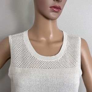 Calvin Klein Women’s Beige Knit Shimmer Tank Top size L